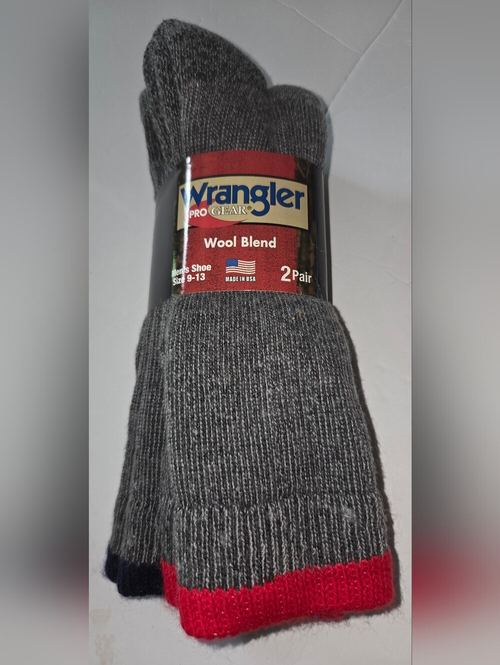 WRANGLER  2 PAIR WOOL BLEND IR SOCKS 20% MERINO WOOL BLEND SLIGHTLY IR